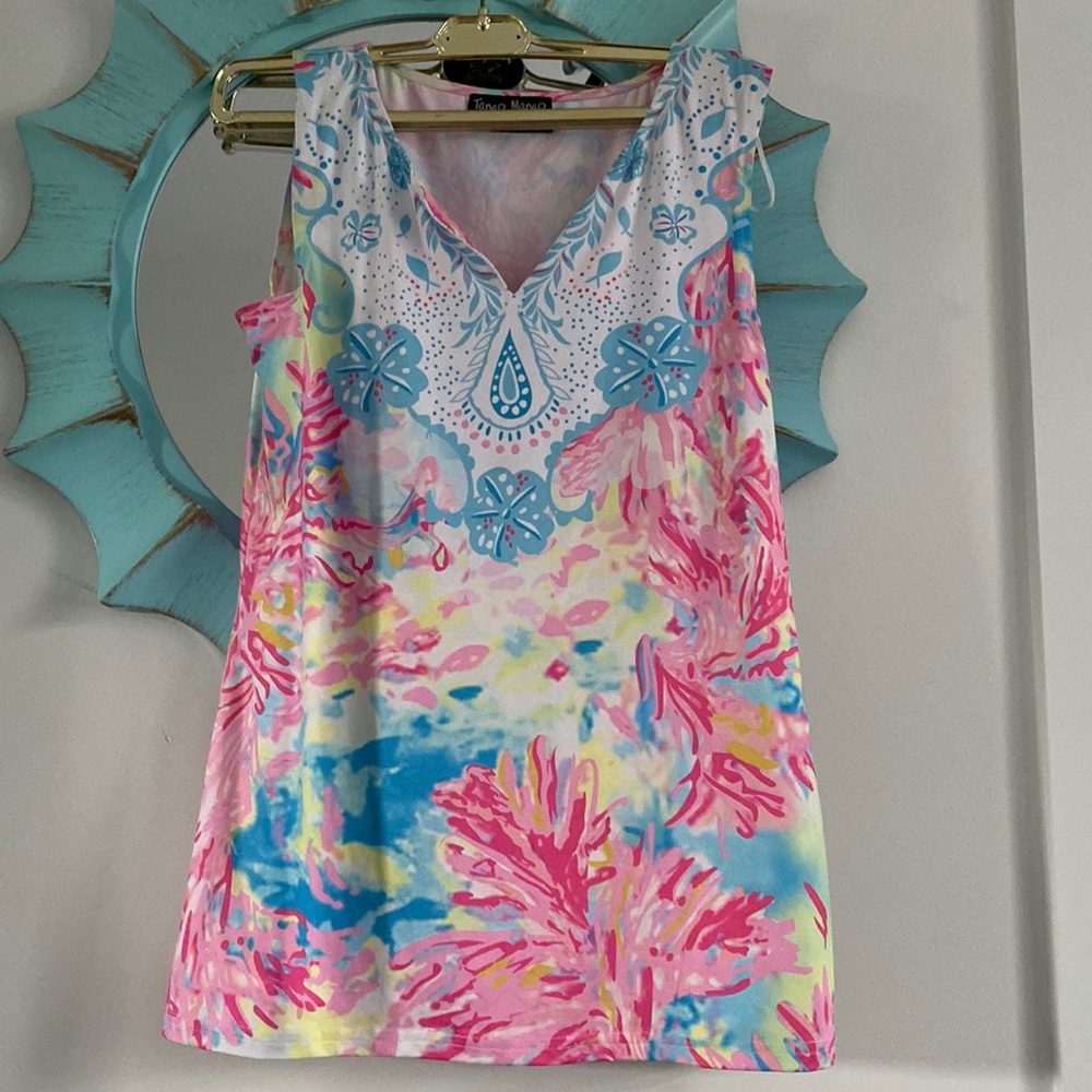 Tango mango floral top similar to lily pulitzer